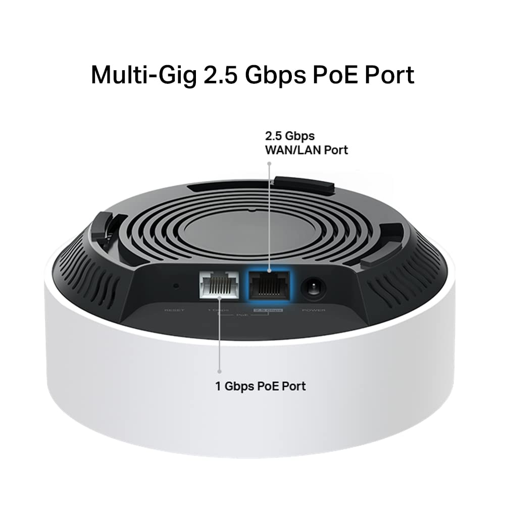 TP-Link Deco X50-PoE Wi-Fi 6 Mesh WLAN Set(3 Pack), AX3000 Dualband Router &Repeater(Unterstützt PoE und DC-Stromversorgung, 2.5Gbps Port, Reichweite bis zu 600m²,WPA3, ideal für große Häus) weiß