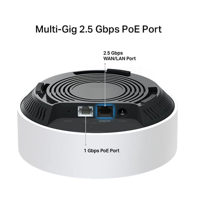 TP-Link Deco X50-PoE Wi-Fi 6 Mesh WLAN Set(3 Pack), AX3000 Dualband Router &Repeater(Unterstützt PoE und DC-Stromversorgung, 2.5Gbps Port, Reichweite bis zu 600m²,WPA3, ideal für große Häus) weiß