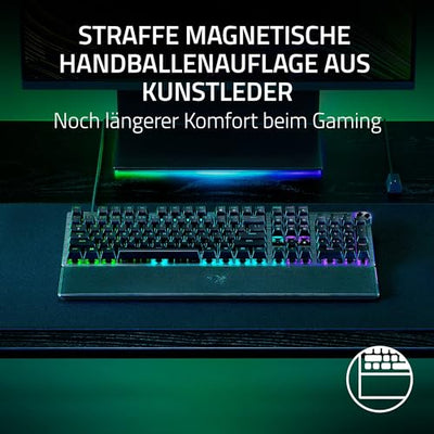 Razer Huntsman V3 Pro - Analoges optisches E-Sport-Keyboard Snap Tap & Rapid Trigger (Schnellfeuer-Modus, Multifunktionaler Drehregler, Doubleshot-PBT-Tastenkappen) DE-Layout | Schwarz
