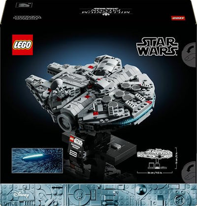 LEGO Star Wars 75375 Millenium Falke – Raumschiff-Modell für Erwachsene mit Display-Ständer und Namensschild als Coole Schreibtischdeko – Geschenk für Fans von Eine Neue Hoffnung