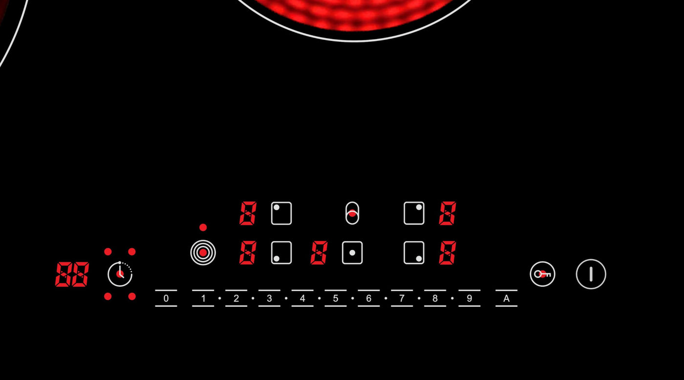 K&H 5 Zonen Glaskeramikkochfeld 77cm Elektro Autark Eingebaut NC-8608