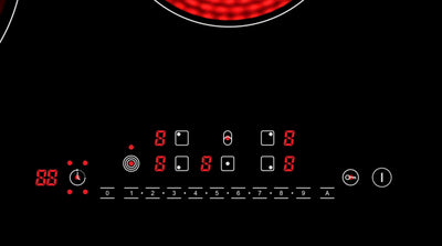 K&H 5 Zonen Glaskeramikkochfeld 77cm Elektro Autark Eingebaut NC-8608
