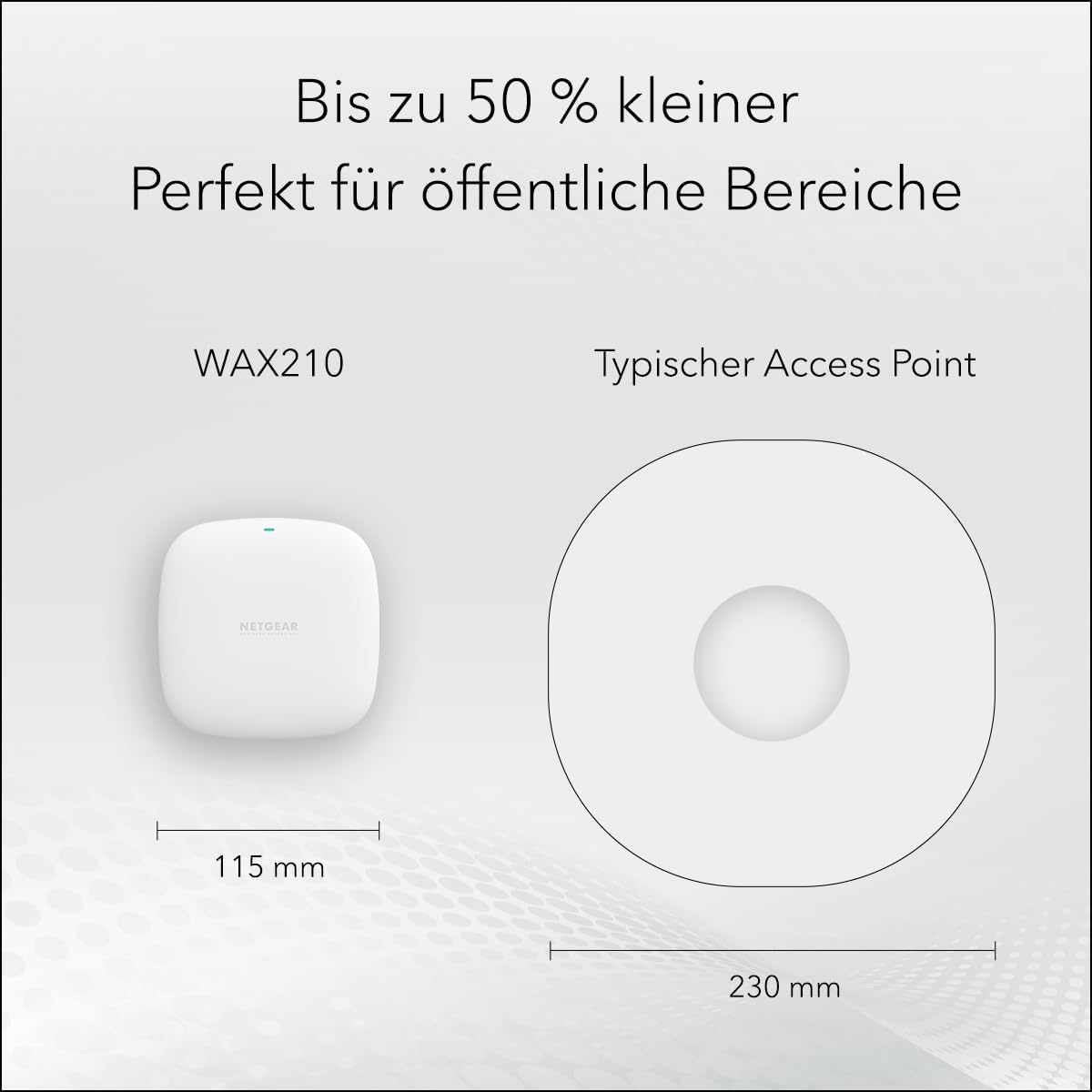 NETGEAR Wireless Access Point (WAX210) – WiFi 6-Dualband mit AX1800-Geschwindigkeit 1 x 1G-PoE-Netzwerkanschluss Bis zu 128 Geräte 802.11ax WPA3 | Bis zu 4 SSID-Netzwerke, Netzteil Nicht enthalten