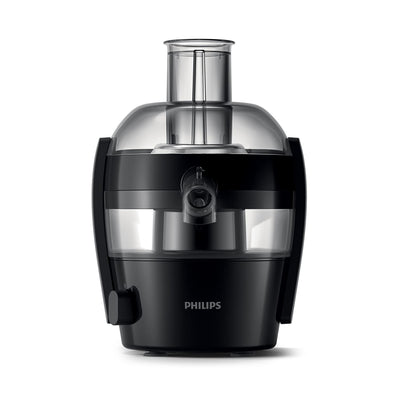 Philips Entsafter – 500W, 1.5L, HomeID-Rezepte-App, QuickClean (HR1832/00), 400 Watt, ‎1 Liter, 23 x 23 x 42 cm, Schwarz