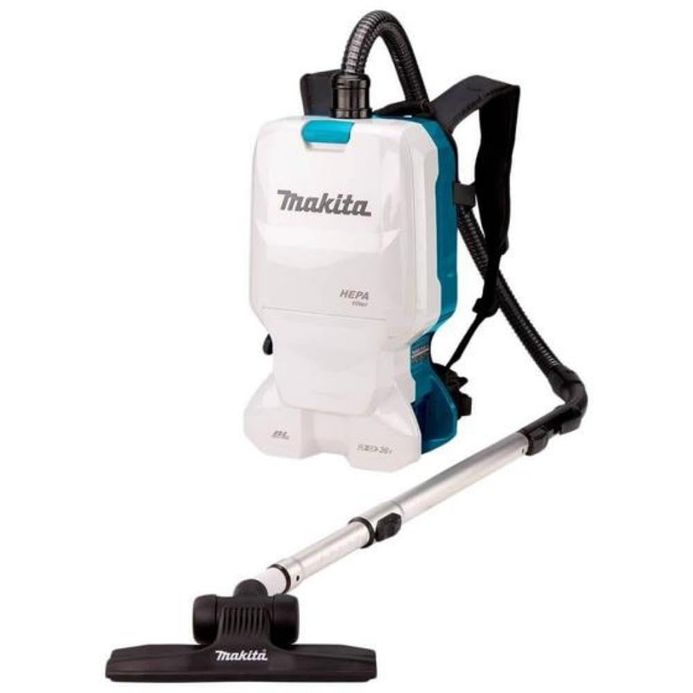 Makita DVC660Z, Rucksackstaubsauger 2x18 V (ohne Akku, ohne Ladegerät), Türkis, 6 liters