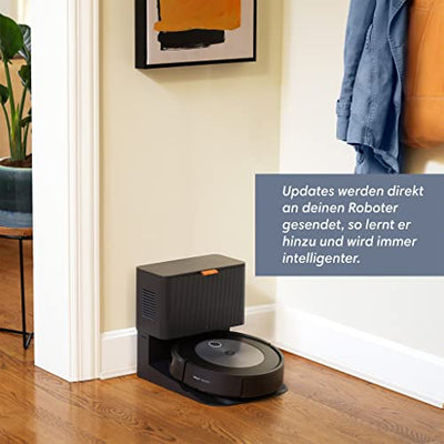 iRobot® Roomba® j7+ WLAN-fähiger Saugroboter mit automatischer Absaugstation, Kartierung und Zwei Gummibürsten für alle Böden -Objekterkennung und -vermeidung - Lernt und kartiert