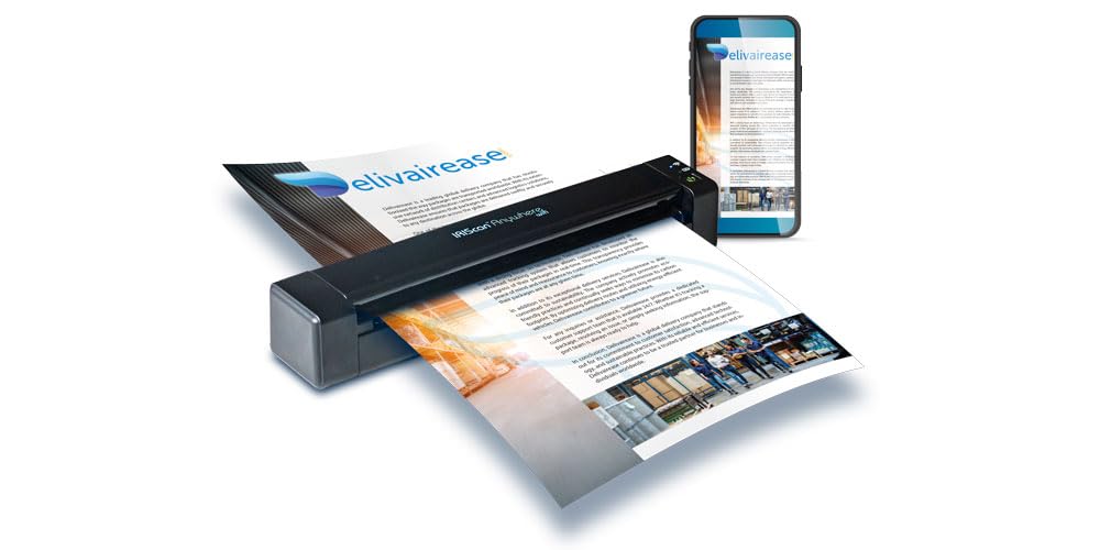 IRIScan Anywhere Dokumentenscanner & Batterie,tragbarer Scanner WiFi v6: 15PPM Simplex PDF-Editor,Simplex,USB-betrieben,PDF-Scanner,Scan zu Word,PDF, XLS,Visitenkarten zu Outlook,Foto Scanner, WinMac