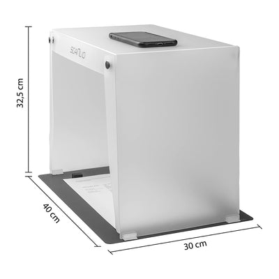 SCANLIO Pro Scanbox, Faltbare Handy Scanner Halterung, Smartphone Scanhilfe Dokumentenscanner und mobiler Scanstand (2X)
