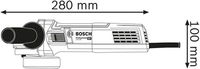 Bosch Professional Winkelschleifer GWS 880 (Scheiben-Ø125mm, Leistung 880 Watt, Leerlaufdrehzahl: 11.000 min-1, inkl. Zusatzgriff, Schutzhaube, Spannmutter, Aufnahmeflansch, Zweilochschlüssel)