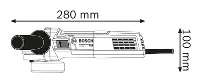 Bosch Professional Winkelschleifer GWS 880 (Scheiben-Ø125mm, Leistung 880 Watt, Leerlaufdrehzahl: 11.000 min-1, inkl. Zusatzgriff, Schutzhaube, Spannmutter, Aufnahmeflansch, Zweilochschlüssel)