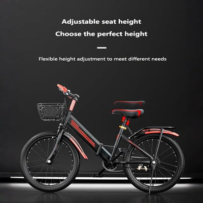 Zusammenklappbare Mountainbikes Für Ältere Kinder, Neue 20-Zoll-Fahrräder Für Jungen Und Mädchen, Fahrrad Mit Rahmen Aus Kohlenstoffstahl, Verstellbarer Lenker Und Sitzhöhe Sky Blue,22"