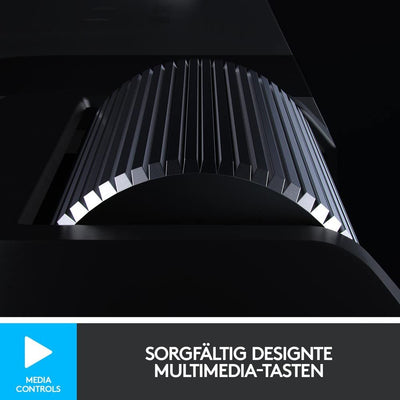 Logitech G815 mechanische Gaming-Tastatur, Taktiler GL-Tasten-Switch mit flachem Profil, LIGHTSYNC RGB, 5 Programmierbare G-Tasten, Multimedia-Bedienelemente, Deutsches QWERTZ-Layout - Carbon