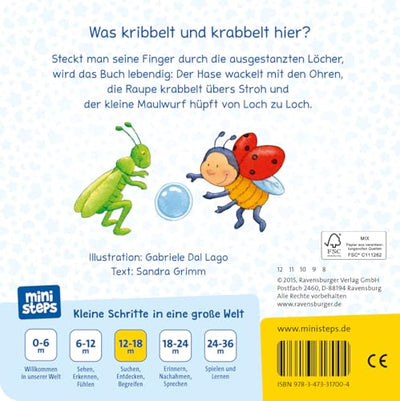 ministeps: Lustige Kribbel-Krabbel Tiere: Mein erstes Fingerspielbuch. Ab 12 Monaten.