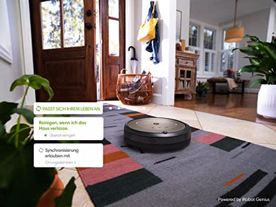 iRobot Roomba i1152 Saugroboter (Staubsauger Roboter), WLAN-fähig mit Zwei Gummibürsten für alle Böden, Individuelle Vorschläge per App, Kompatibilität mit Sprachassistenten, Farbe: Mandel