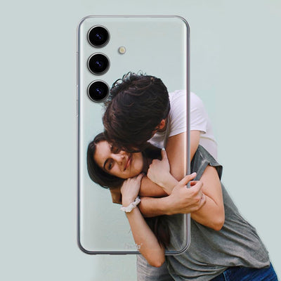 Samsung Galaxy S24 FE Hülle personalisiert mit foto. Handyhülle aus Silikon selbst gestalten Samsung Galaxy S24 FE. Geschenke personalisiert für frauen, mann, kinder,valentinstag, weihnachten