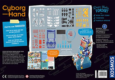 KOSMOS 620844 Cyborg-Hand - hydraulisch gesteuerte XXL-Roboter-Hand, größenverstellbar, auch für Linkshänder geeignet, Experimentierkasten für Kinder ab 10-14 Jahre