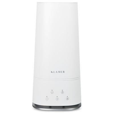 KLAMER Luftbefeuchter 4L Top Fill, Leise 30dB, 40h Laufzeit, 300 ml/h, 3 Stufen - Ideal für Büro, Schlaf- & Kinderzimmer bis 45m²