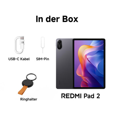 XIAOMI Redmi Pad 2, 8+256GB, Mint Green, 11" 2,5K kristallklares Display, Großer 9000mAh Akku, Fortschrittlicher Helio G100-Ultra, Vierfach-Lautsprecher für immersiven Klang (2 Jahre Garantie)
