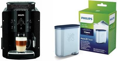 Krups Arabica Picto Kaffeevollautomat, Milchschaumdüse & Philips AquaClean Kalk- und Wasserfilter für Espressomaschine, Kein Entkalken bis 5000 Tassen, Doppelpack