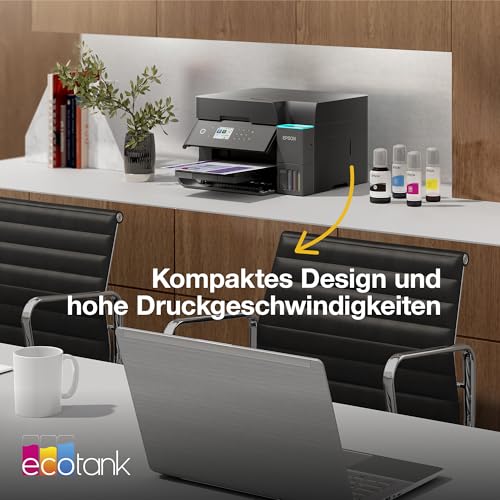 EcoTank ET-3950 A4-Multifunktionsdrucker mit Wi-Fi & AirPrint Tintentank, automatischem Dokumenteneinzug, beidseitigem Druck, Scannen & Kopieren, bis zu 3 Jahre Tinte im Lieferumfang enthalten