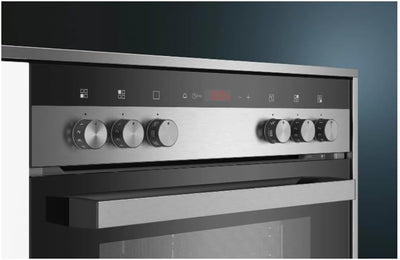 Siemens EQ110KA1Z iQ100 Herd-Glaskeramik-Kochfeld-Kombination (herdgesteuert), 59,4 cm breit, Schnellaufheizung, 3D-Heißluft Plus Backen auf 3 Ebenen