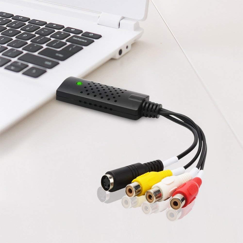 Rybozen USB 2.0 Audio Video Grabber Konverter-VHS Digitalisieren und bearbeiten Sie Videos von jeder analogen Quelle einschließlich VCR VHS DVD Video Rekorder für für Windows11/10/8/7/Mac