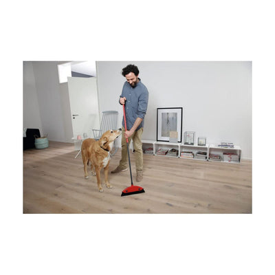 Vileda Multi Besen, mit Teleskopstiel, Kautschukborsten, gegen Tierhaare, Stiellänge 75–130 cm, für alle Böden, ideal auch für Teppiche