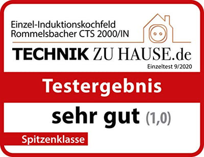 ROMMELSBACHER Einzelkochplatte CTS 2000/IN – Induktion, innovativer Temperatursensor, ersetzt viele Küchengeräte: 6 Programme (z. B. Joghurt, Sous Vide, Frittieren), individuell gradgenau einstellbar