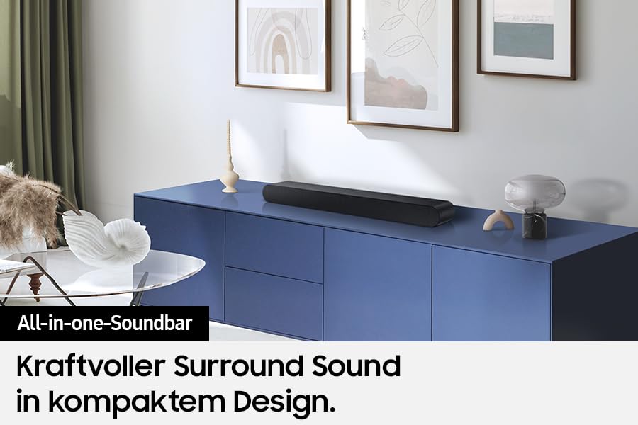 Samsung HW-S66GD 3.1-Kanal All-in-one Soundbar für TV-Geräte, Bluetooth-Lautsprecher mit kabellosem Dolby Atmos 5.0 / DTS Virtual:X, Q-Symphony, Adaptive Sound Lite [2024]