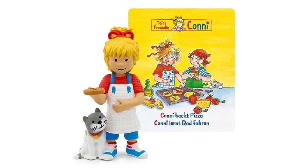 tonies Hörfiguren für Toniebox, Conni – Conni backt Pizza/Conni lernt Rad Fahren, Hörspiel für Kinder ab 3 Jahren, Spielzeit ca. 40 Minuten