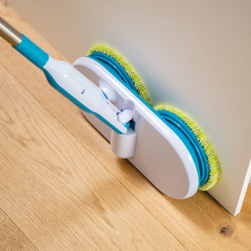 Hurricane Floating Mop elektrischer Bodenwischer – Akku Wischer zum mühelosen Wischen, Schrubben und Polieren – Ultra Leichter Wischmopp mit verschiedenen Mikrofaser-Pads