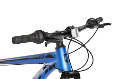 Hardtail 26 Zoll Aluminium Fahrrad, 21-Gang Shimano Schaltung, Federgabel 80 mm, integrierte Kabelführung, vormontiert, Mountainbike für Damen & Herren, Outdoor & Trail geeignet (Blau)