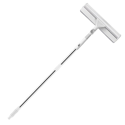 Shakub Fensterwischer 80-134cm mit Silikonabzieher & Mikrofaserschrubber 180°Drehbar,Abnehmbar Fensterabzieher Breite 26cm für Bad, Dusche, Glas, Spiegel, Auto(Ohne Düse 134x26cm)