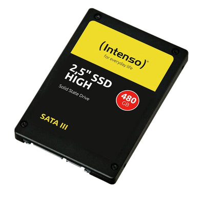 Intenso Interne 2,5" SSD SATA III High, 480 GB, 520 MB/Sekunden, Schwarz