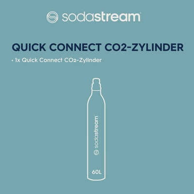 SodaStream Quick Connect Reservezylinder, Kohlensäure für bis zu 60L gesprudeltes Wasser