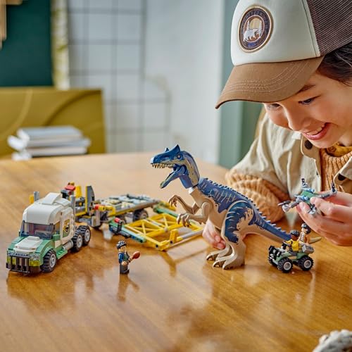 LEGO Jurassic World Dinosaurier-Missionen: Allosaurus-Transporter, Dino-Spielset, Geschenkidee für Kinder mit den Minifiguren Kenji, Darius und Yaz, für Jungen und Mädchen ab 8 Jahren 76966