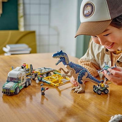 LEGO Jurassic World Dinosaurier-Missionen: Allosaurus-Transporter, Dino-Spielset, Geschenkidee für Kinder mit den Minifiguren Kenji, Darius und Yaz, für Jungen und Mädchen ab 8 Jahren 76966