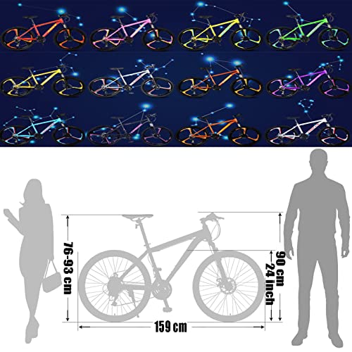Wmmner Mountainbike, Hardtail 24 Zoll, 12 Constellations Mountain Trail Bike für Männer und Frauen, Mountainbike Frontpension mit Doppelscheibenbremse, Fahrrad