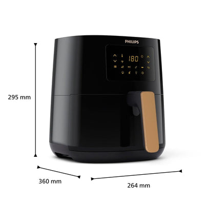 Philips Airfryer 5000-Serie L, 4.1L (0.8Kg), 13-in-1 Airfryer, Wifi verbunden, 90% Weniger Fett mit Rapid Air Technologie, Rezepte-App (HD9255/80)