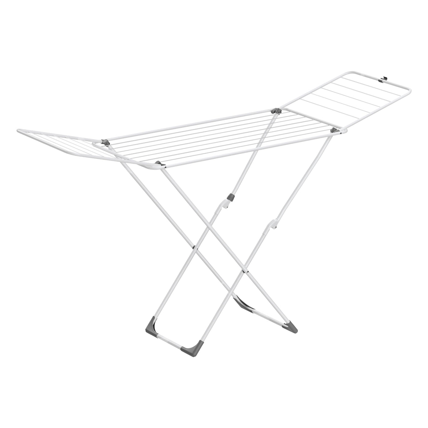 SONGMICS Wäscheständer, Standtrockner klappbar, Flügelwäscheständer, freistehend, für Innen- und Außenbereich, für Bettwäsche und Kleidung, weiß LLR540W01