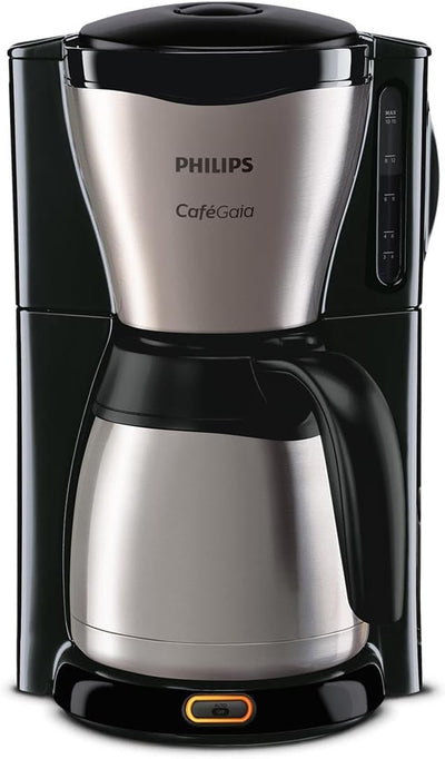 PHILIPS Filterkaffeemaschine – 1.2-Liter-Thermoskanne, bis zu 15 Tassen, Edelstahl, (HD7546/20), 1000watts, 25.5 x 22.1 x 37.01 cm, silbern/schwarz