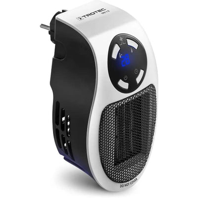 TROTEC Steckdosen Heizlüfter TFC 1 E – Heizleistung 500 W – mini Keramik Heizung, für Räume bis 10 m² / 25 m³, weiß
