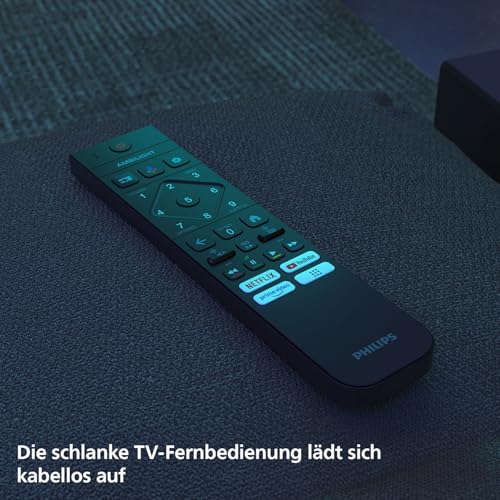 Philips Ambilight 55OLED810 4K OLED Smart TV - 55 Zoll Display mit P5 AI Perfect Picture Engine Ultra HD, Titan OS, Dolby Vision und Atmos Sound - Funktioniert mit Alexa und Google Sprachassistent