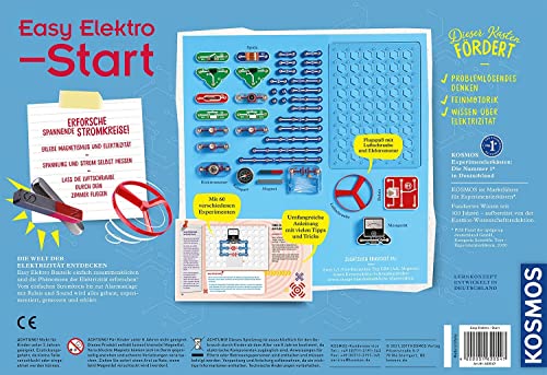 Kosmos 620547 Easy Elektro - Start, Spannende Stromkreise mit Motor und Messgerät erforschen, Experimentierkasten zu Elektrotechnik