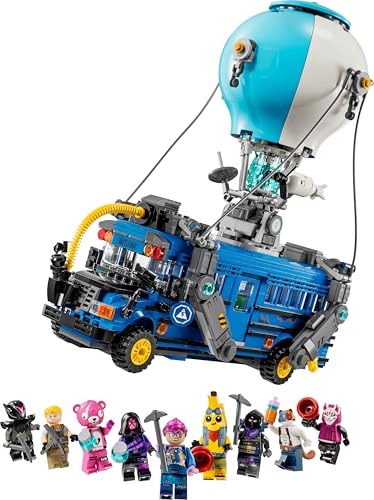 LEGO Fortnite Schlachtenbus – Spielzeug Fahrzeug aus dem Videospiel mit 9 Minifiguren und Zubehör – Geschenk für Gamer, Jungen und Mädchen und Fans ab 10 Jahren – Weihnachtsüberraschung - 77073