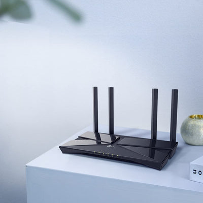TP-Link Archer AX10 Wi-Fi 6 WLAN Router (1202 Mbit/s 5 GHz, 300 Mbit/s 2,4 GHz, 4 × Gigabit LAN-Ports, Access Point Modus, HomeCare,kompatibel mit Alexa), schwarz