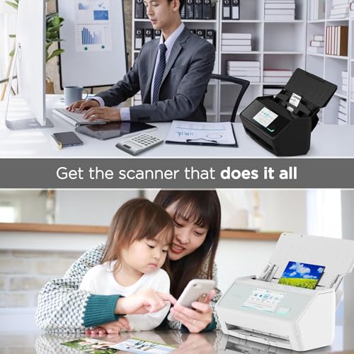 ScanSnap iX2500 Schwarz – Ultraschneller Duplex-Scanner mit 45 S./Min., 100-Blatt-ADF, 600 DPI, 5″ Touchscreen, WLAN/Bluetooth/USB-Konnektivität