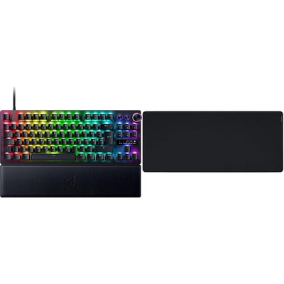 Razer Huntsman V3 Pro Tenkeyless - Analoge optische E-Sport-Tastatur & Gigantus V2 XXL - Weiches Gaming-Mauspad für schnelle Spielstile und optimale Kontrolle