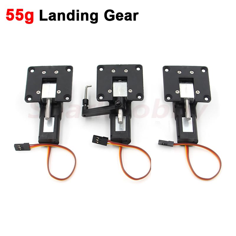 SPARKHOBBY 5KG 55g Elektrisches Einziehfahrwerk mit Metallblocklenkung für RC 3-5kg FPV Starrflügler Drohnenflugzeug (1 Satz 3 Stück)