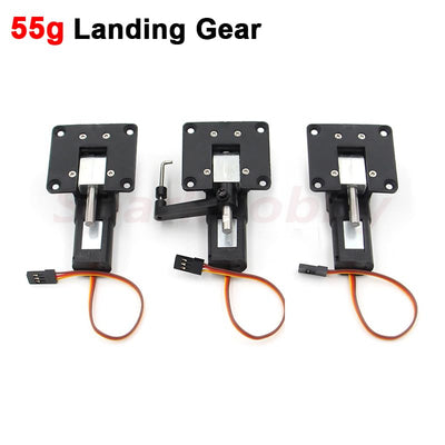 SPARKHOBBY 5KG 55g Elektrisches Einziehfahrwerk mit Metallblocklenkung für RC 3-5kg FPV Starrflügler Drohnenflugzeug (1 Satz 3 Stück)